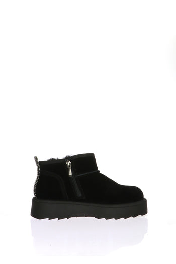 Stivaletto impellicciato camel e nero Tamaris - 6