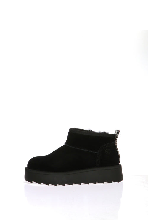 Stivaletto impellicciato camel e nero Tamaris - 2