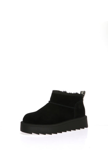 Stivaletto impellicciato camel e nero Tamaris - 5