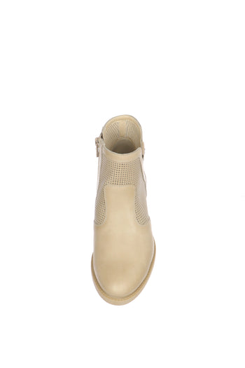 Stivaletto in pelle beige con tacco basso Nero Giardini - 4