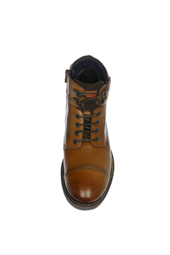 Stivaletto in pelle con lacci e cerniera Fluchos - 12