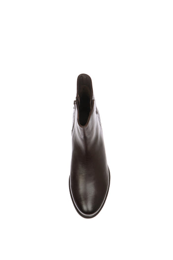 Stivaletto in pelle marrone con stampa cocco sul retro - 6