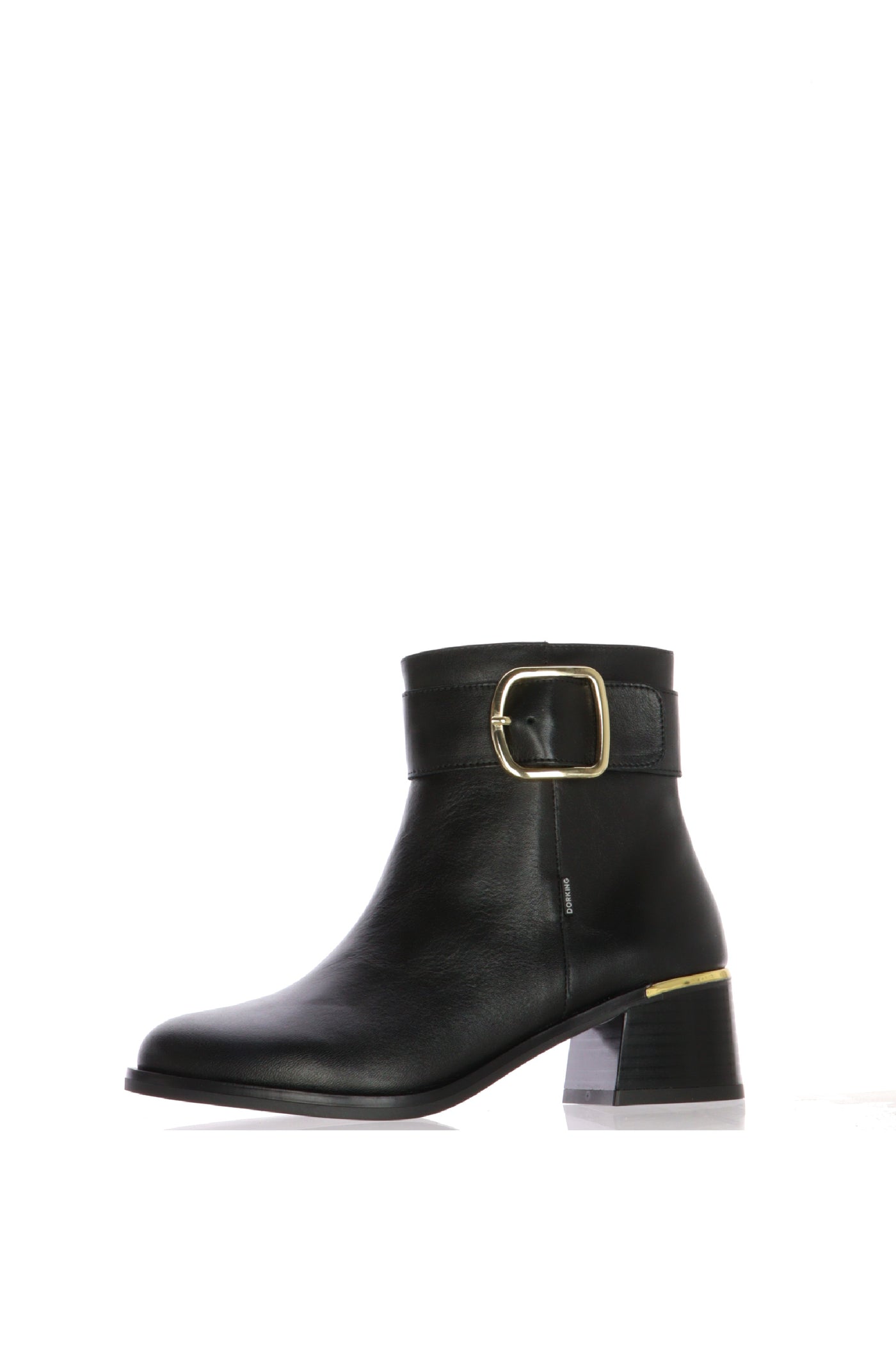 Stivaletto in pelle marrone e nero con tacco Fluchos 2