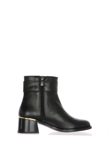 Stivaletto in pelle marrone e nero con tacco Fluchos - 7