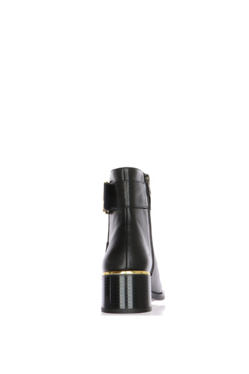 Stivaletto in pelle marrone e nero con tacco Fluchos - 6