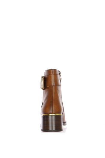 Stivaletto in pelle marrone e nero con tacco Fluchos - 10