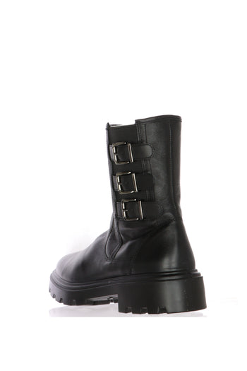 Stivaletto in pelle nera con fibbie Ara - 4