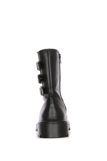 Stivaletto in pelle nera con fibbie Ara - 5