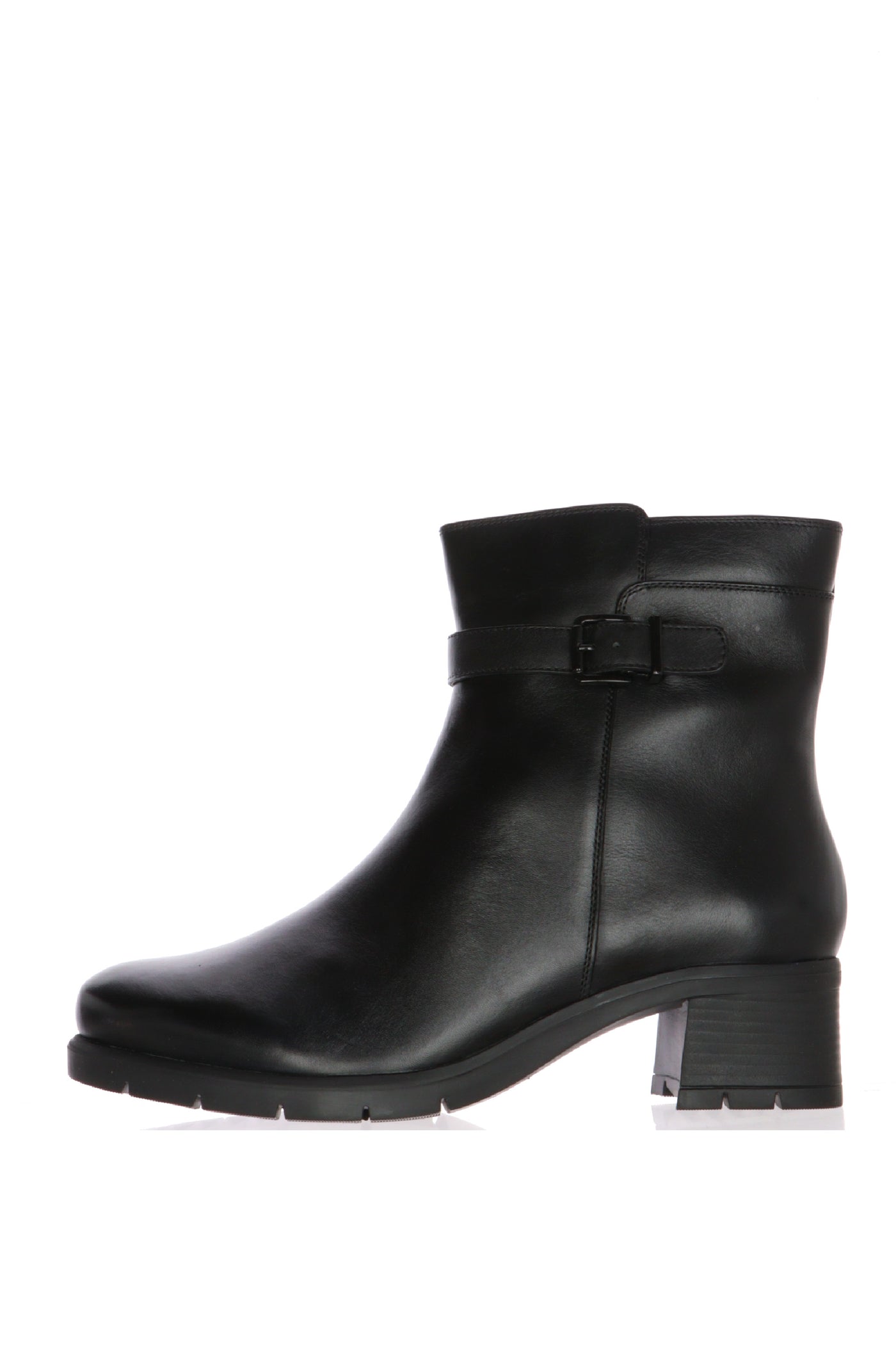 Stivaletto in pelle nera con plantare estraibile Ara