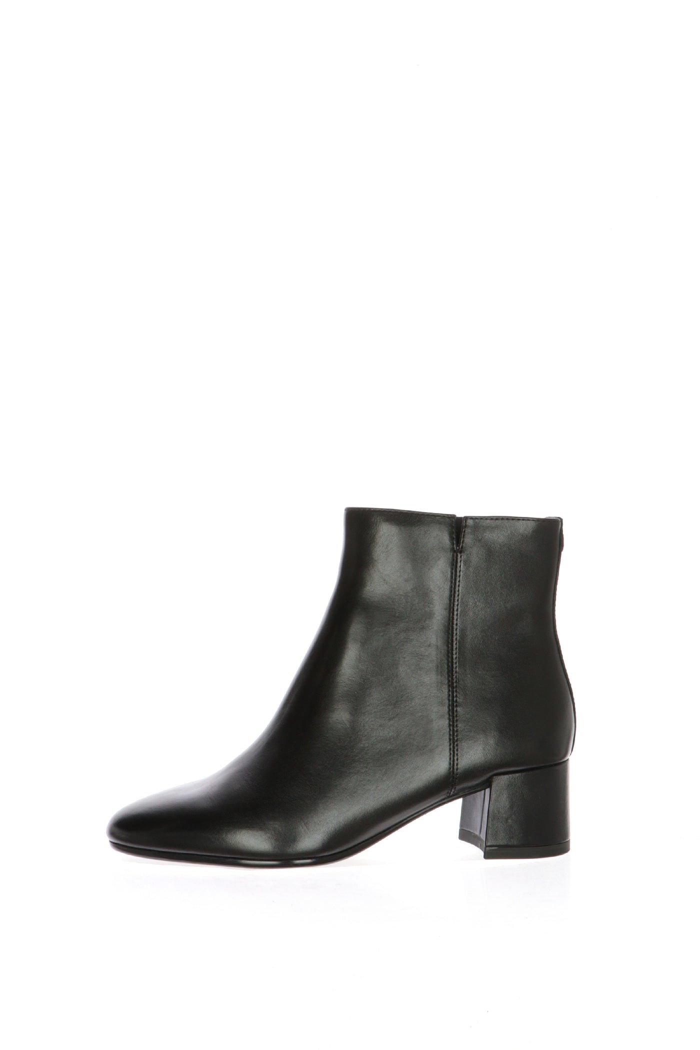 Stivaletto in pelle nera e cuoio  con tacco basso Tamaris 2