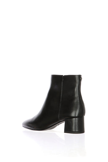 Stivaletto in pelle nera e cuoio  con tacco basso Tamaris - 7