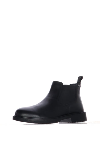 Stivaletto in pelle nero con elastico e cerniera - 3