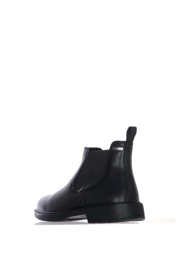 Stivaletto in pelle nero con elastico e cerniera - 5