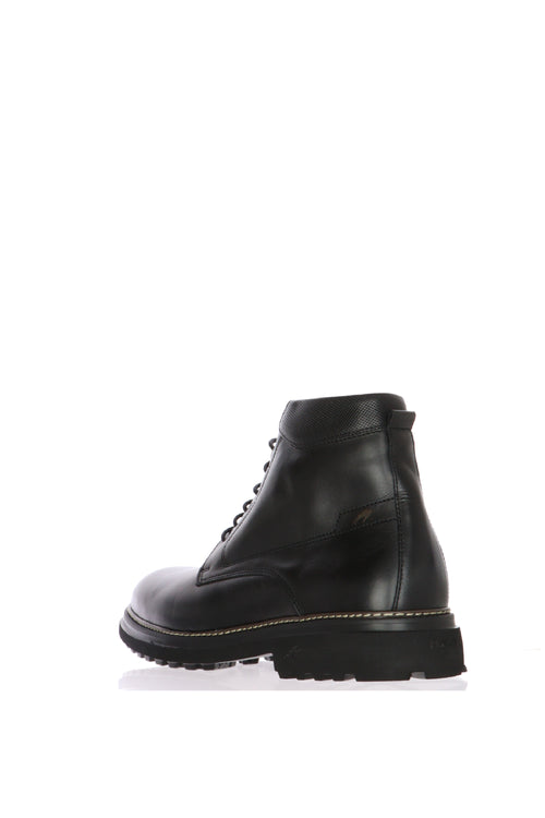 Stivaletto in pelle nero con lacci e cerniera plantare estraibile Fluchos - 2