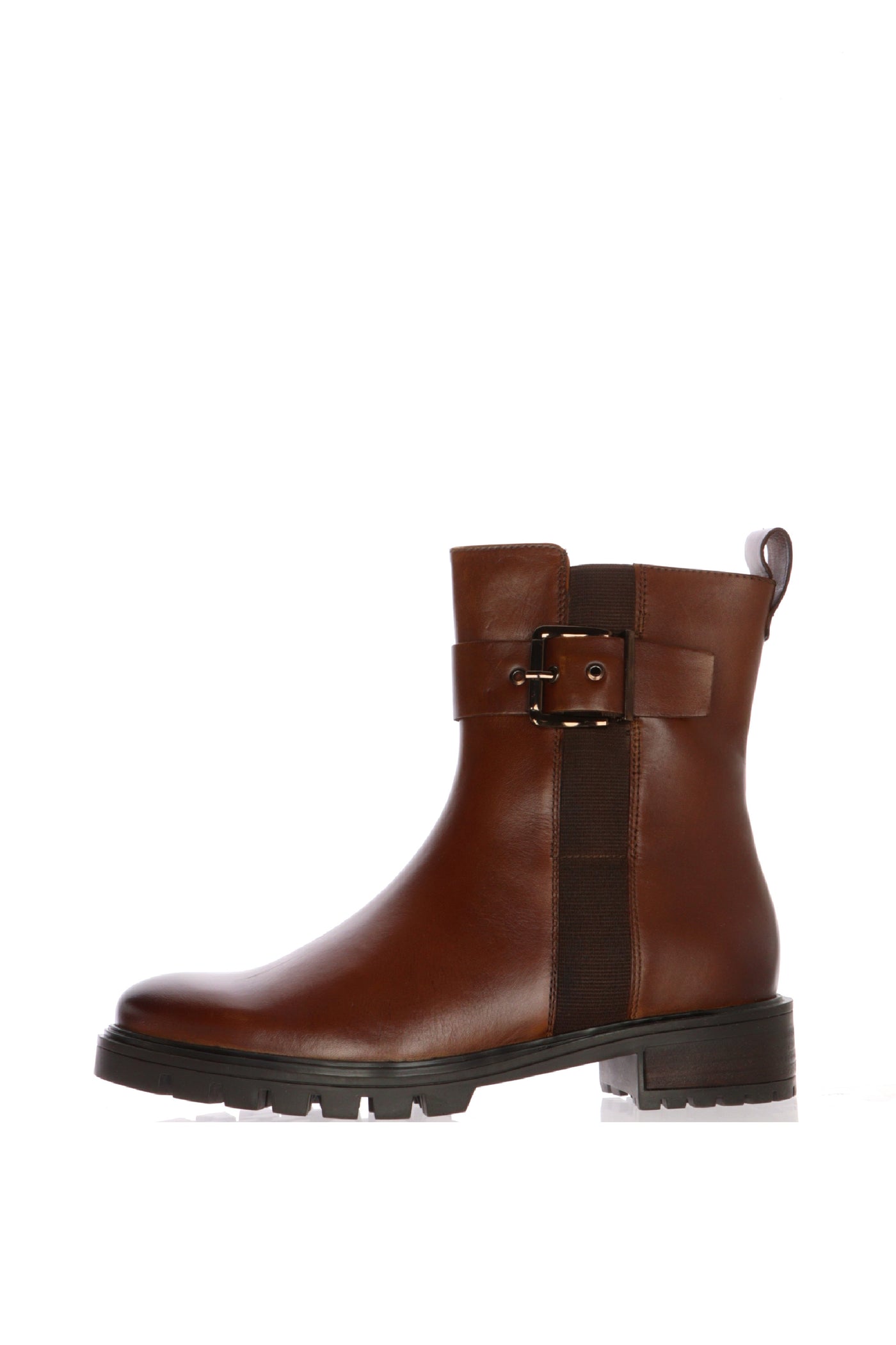 Stivaletto in pelle nero e cuoio con fibbia Ara Shoes