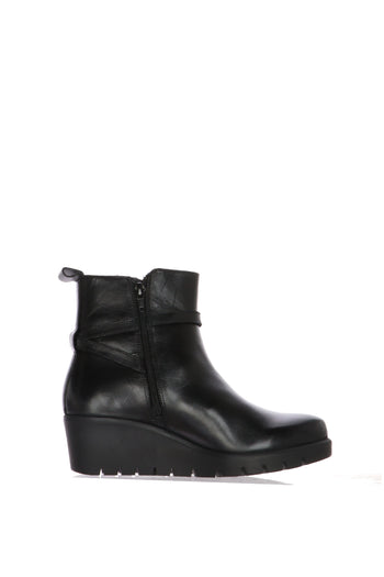 Stivaletto in pelle nero e marrone con zeppa Numeri grandi Donna Ara Shoes - 5