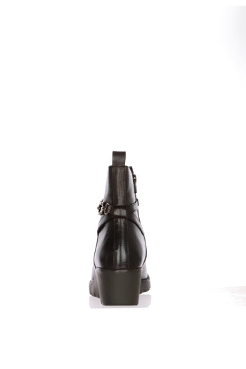 Stivaletto in pelle nero e marrone con zeppa Numeri grandi Donna Ara Shoes - 7