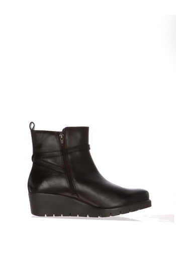 Stivaletto in pelle nero e marrone con zeppa Numeri grandi Donna Ara Shoes - 8