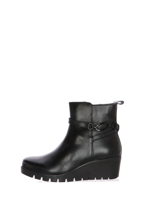 Stivaletto in pelle nero e marrone con zeppa Numeri grandi Donna Ara Shoes - 1