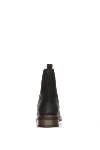 Stivaletto in pelle nero e testa di moro con elastico e cerniera Cinzia Soft - 10