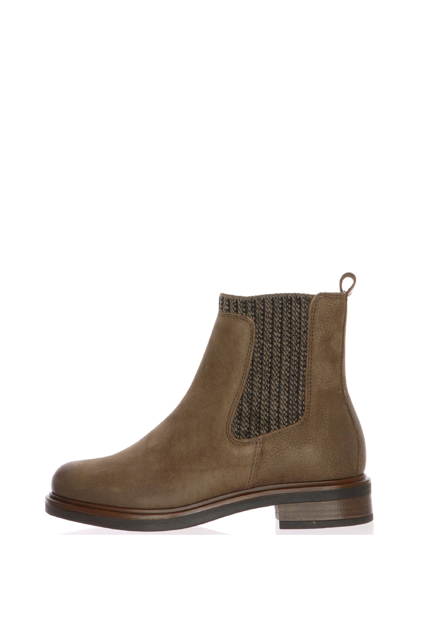 Stivaletto in pelle nero e testa di moro con elastico e cerniera Cinzia Soft