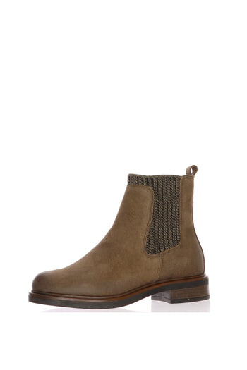 Stivaletto in pelle nero e testa di moro con elastico e cerniera Cinzia Soft - 3
