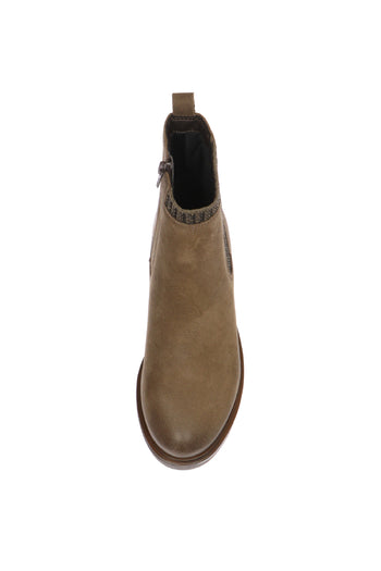 Stivaletto in pelle nero e testa di moro con elastico e cerniera Cinzia Soft - 12