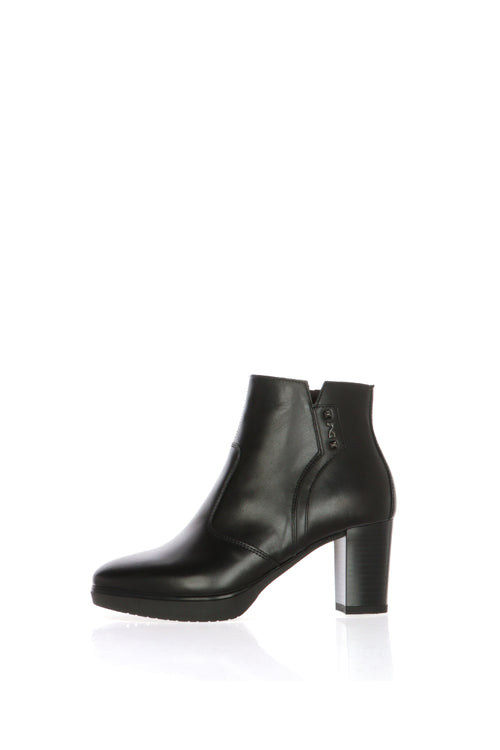 Stivaletto in pelle tacco medio Nero Giardini - 2