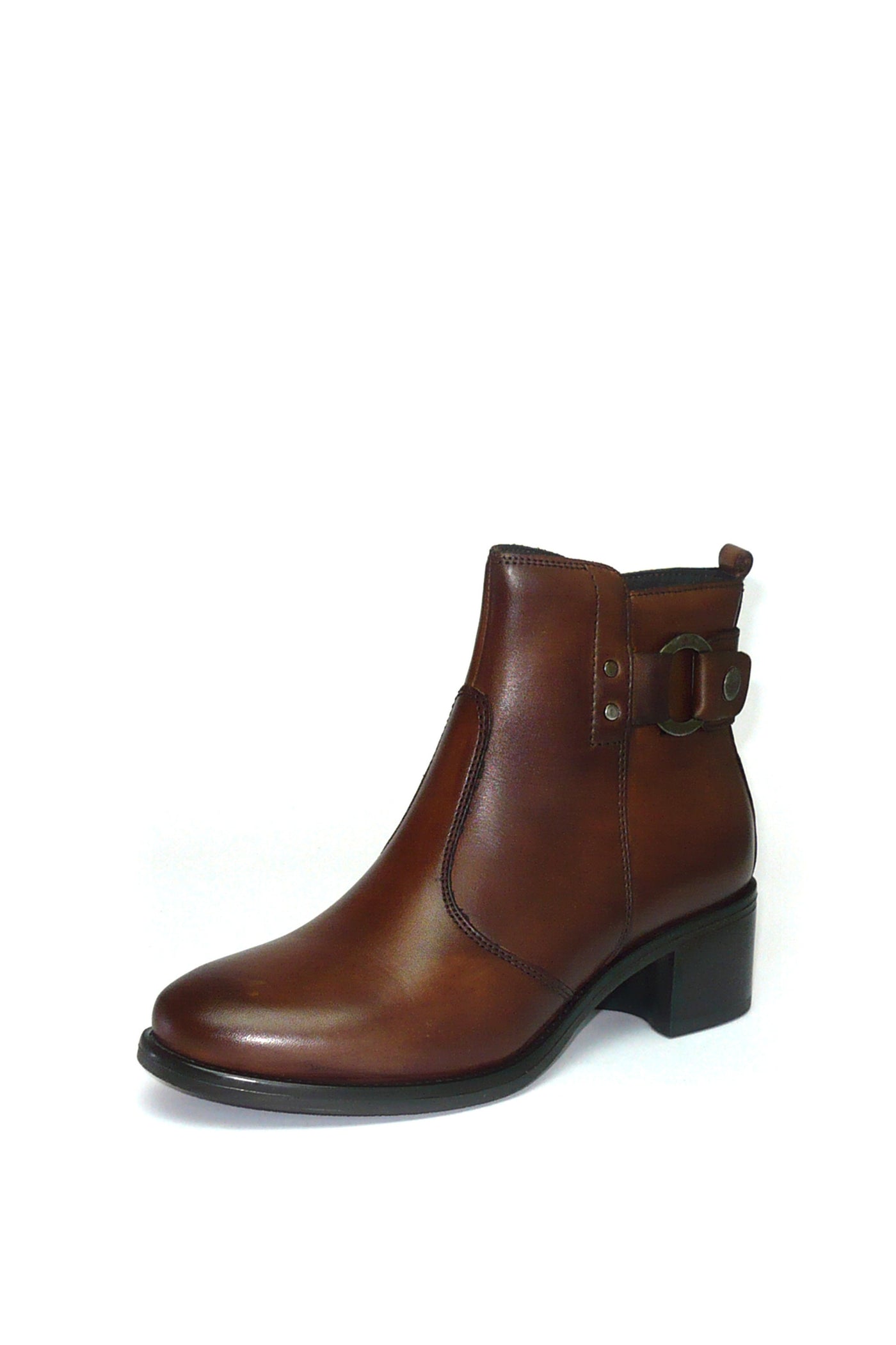 Stivaletto in pelle tacco medio basso Cinzia Soft 2