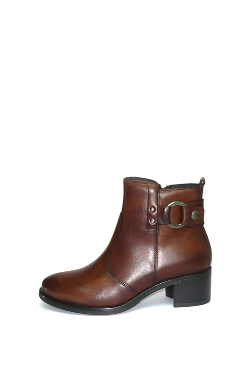 Stivaletto in pelle tacco medio basso Cinzia Soft - 1