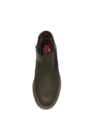 Stivaletto marrone e cuoio  in pelle invecchiata con elastico e cerniera Fluchos - 10