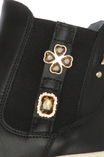 Stivaletto nero  Chelsea Donna in Pelle Nero Giardini - 7