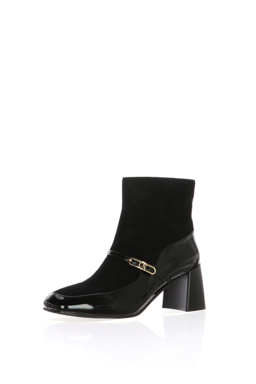 Stivaletto nero in camoscio e vernice Cafènoir - 2