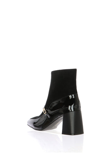 Stivaletto nero in camoscio e vernice Cafènoir - 3