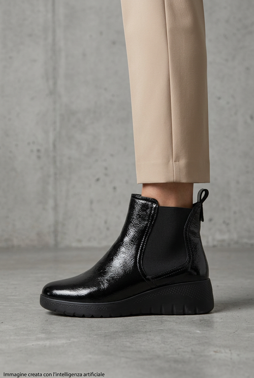 Stivaletto nero in naplack ultraleggero Susimoda  Made in Italy - 2