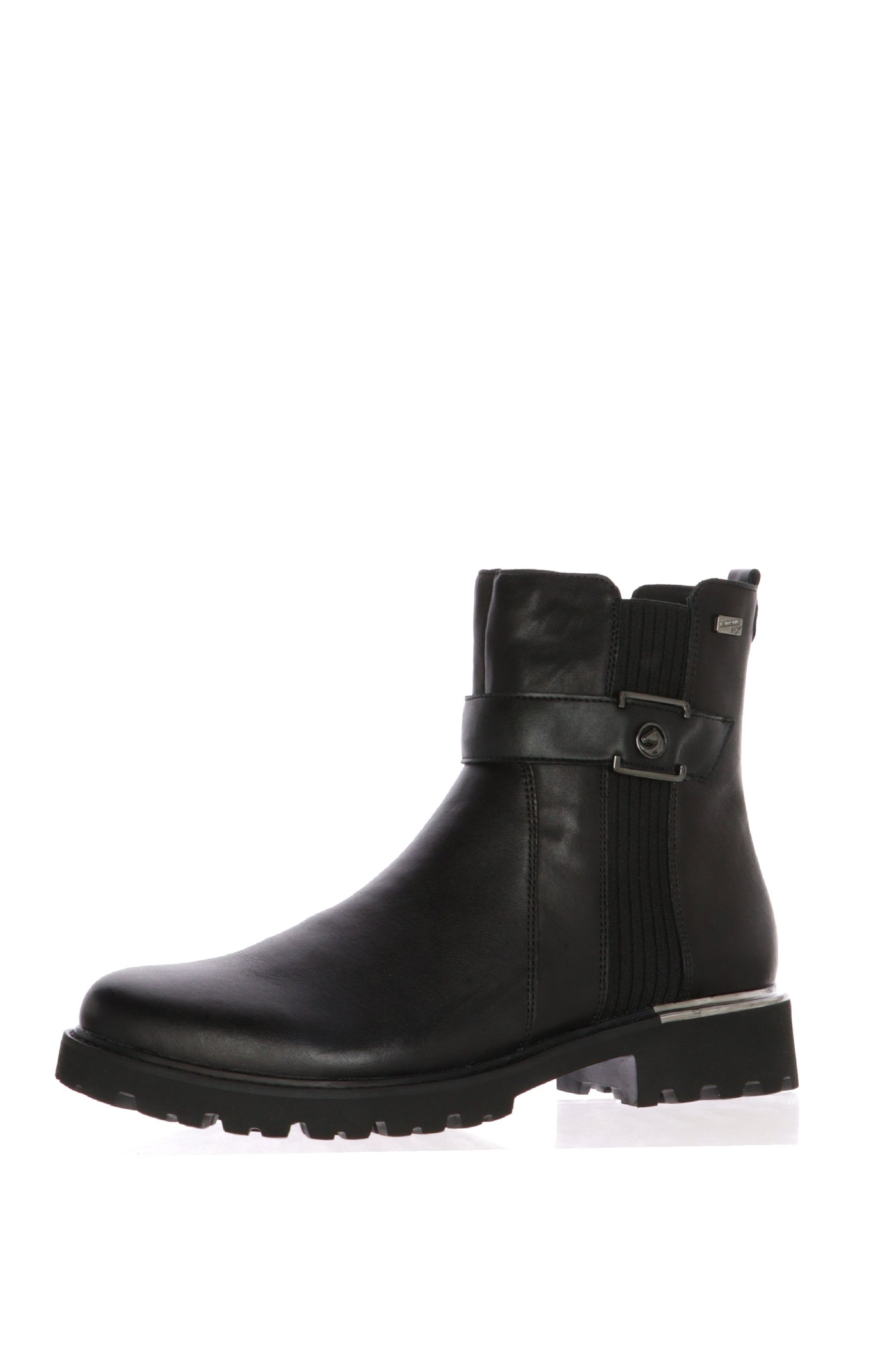 Stivaletto nero in pelle