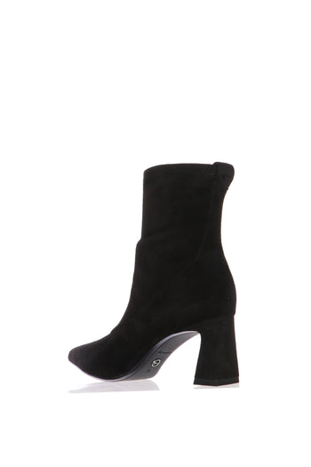 Stivaletto nero in tessuto elastico con tacco Tamaris - 3