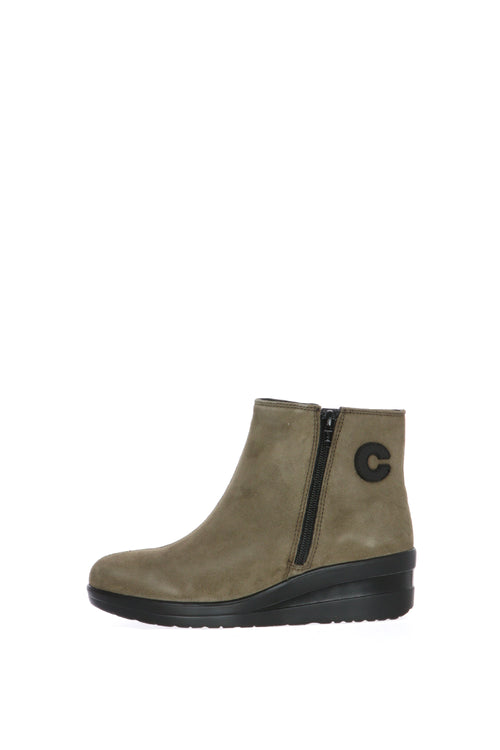 Stivaletto sportivo in camoscio, nero o visone, Cinzia Soft - 2