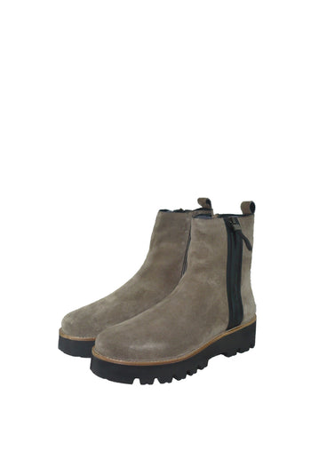 Stivaletto sportivo in camoscio tortora donna n 42 - 3