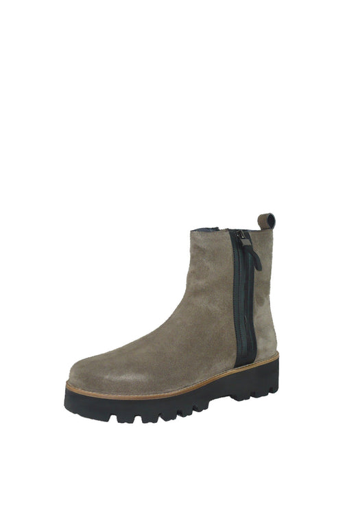 Stivaletto sportivo in camoscio tortora donna n 42 - 2