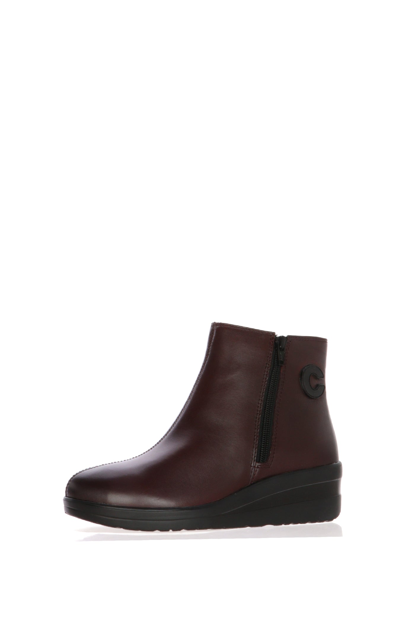 Stivaletto sportivo in pelle bordeaux Cinzia Soft 2