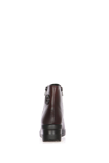 Stivaletto sportivo in pelle bordeaux Cinzia Soft - 5