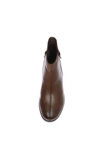 Stivaletto sportivo in pelle marrone e nero con cerniera Cinzia Soft - 11