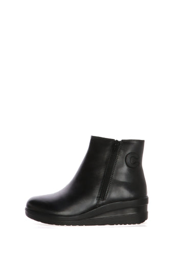 Stivaletto sportivo in pelle marrone e nero con cerniera Cinzia Soft - 4