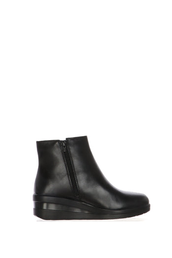Stivaletto sportivo in pelle marrone e nero con cerniera Cinzia Soft - 6