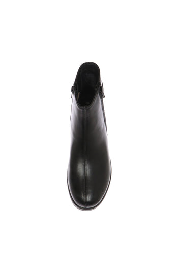 Stivaletto sportivo in pelle marrone e nero con cerniera Cinzia Soft - 12