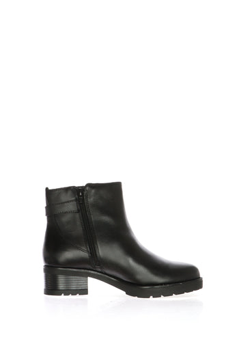 Stivaletto sportivo in pelle nera con tacco Cinzia Soft - 3