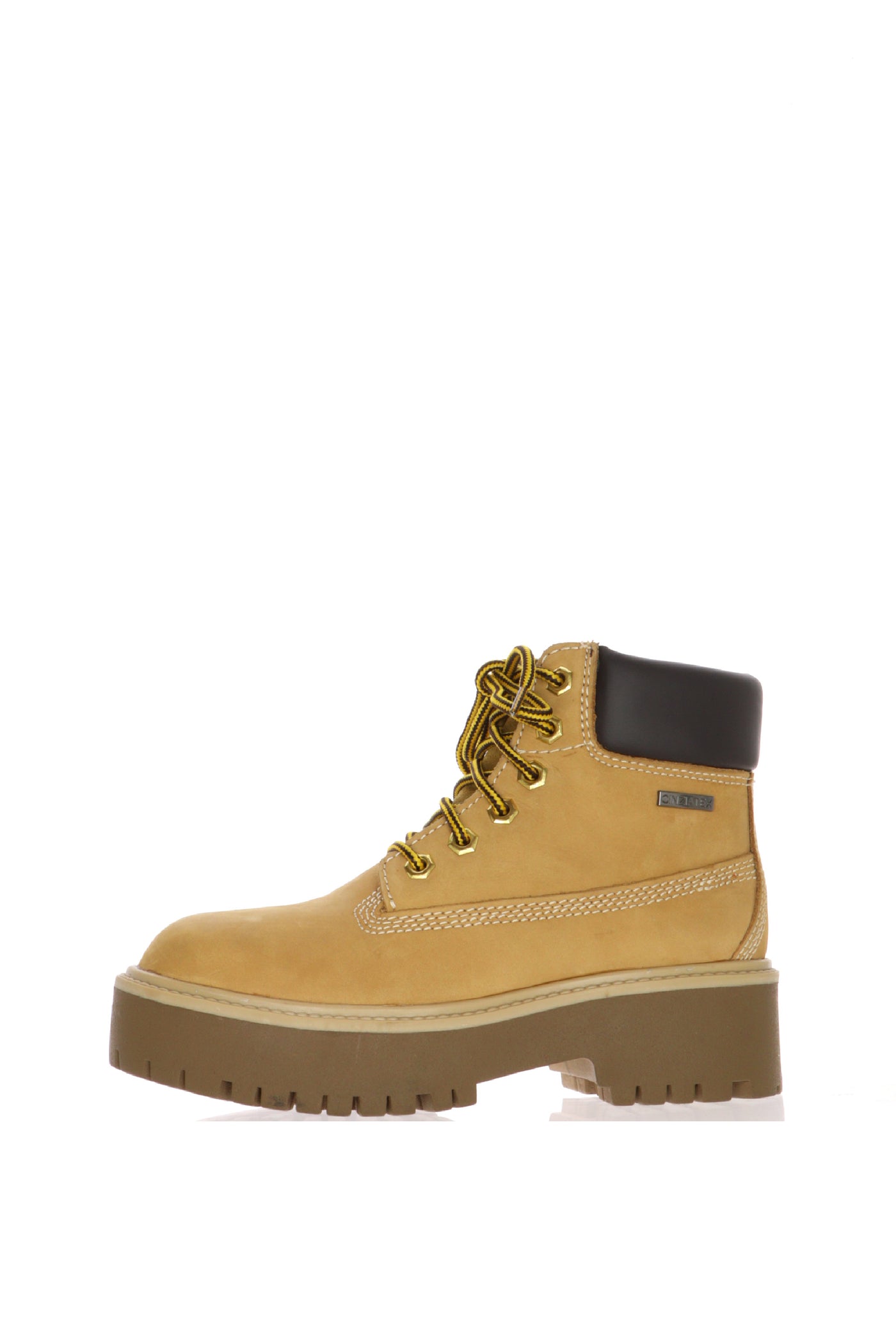 Stivaletto tendenza  giallo ocra con lacci  Cinzia Soft