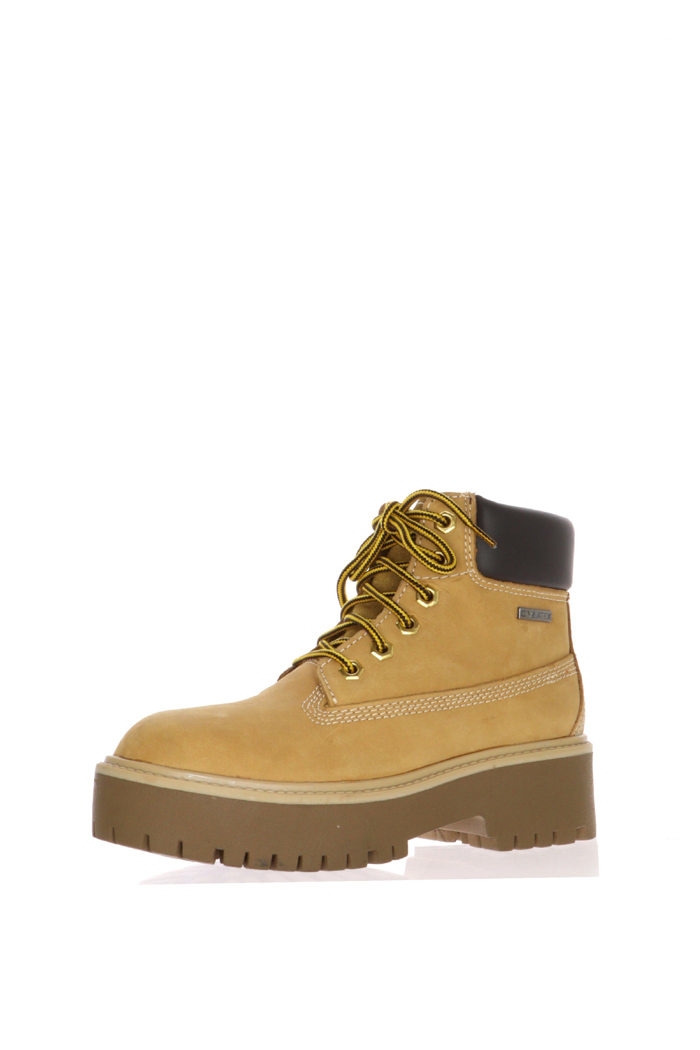 Stivaletto tendenza  giallo ocra con lacci  Cinzia Soft 2