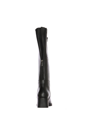 Stivali in pelle nera con gambale extra zip - 6